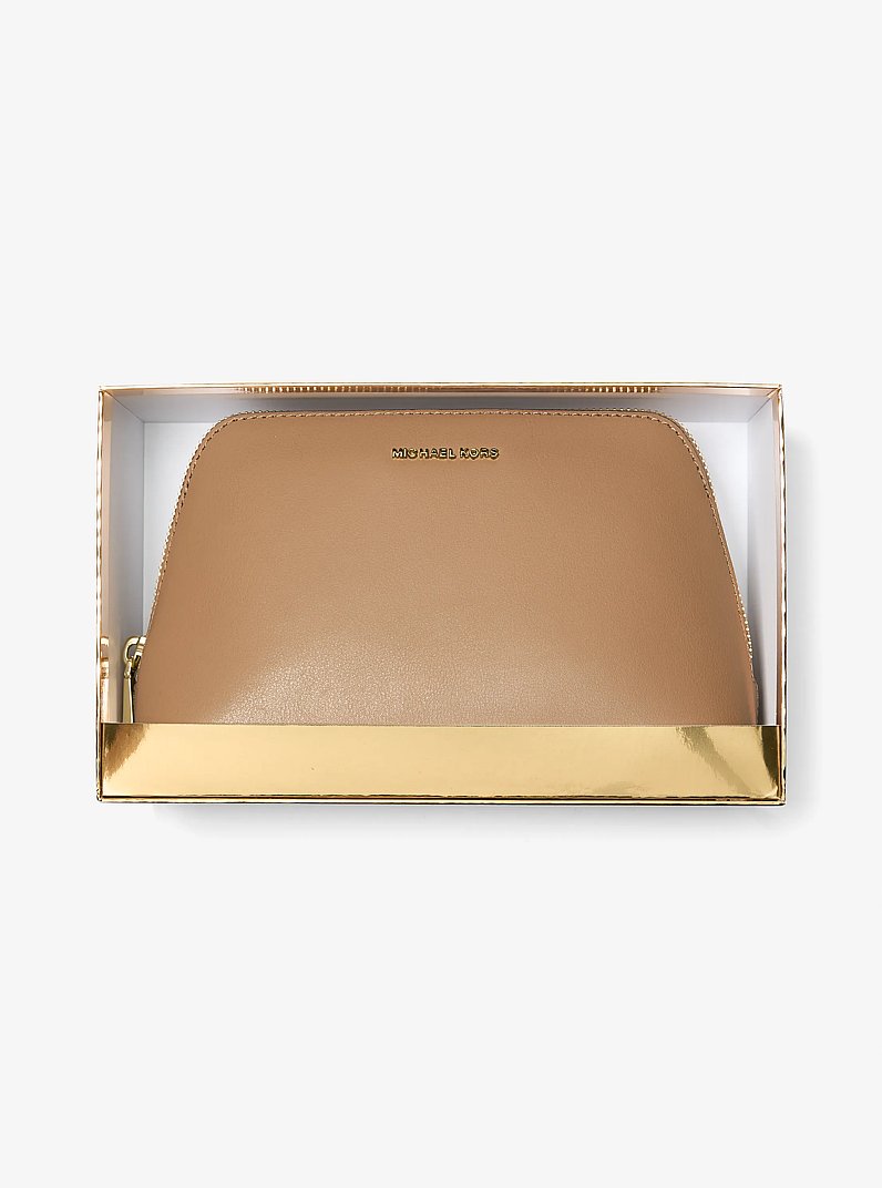 Jet Set Medium Leather Travel Kit in HUSK | Michael Kors