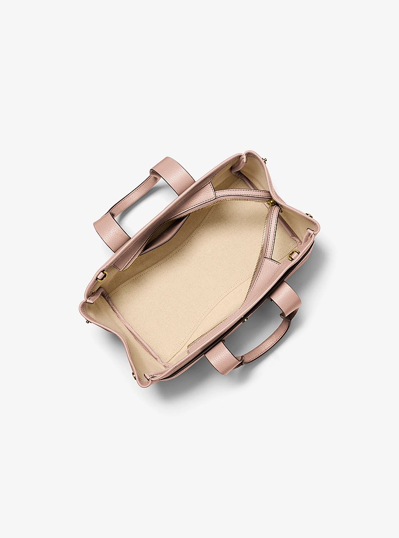 Romee Small Pebbled Leather Satchel in SOFT PINK | Michael Kors