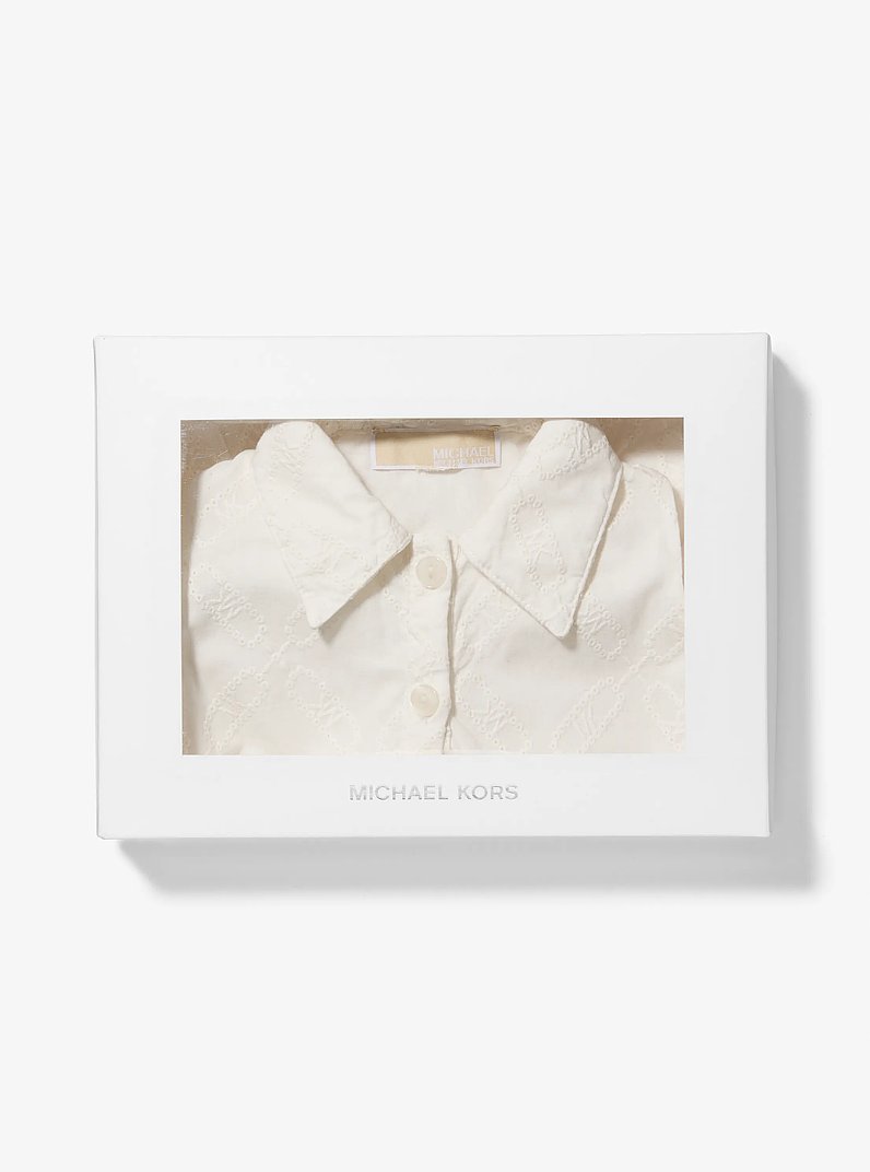 Cotton Belted Polo Baby Dress in WHITE | Michael Kors
