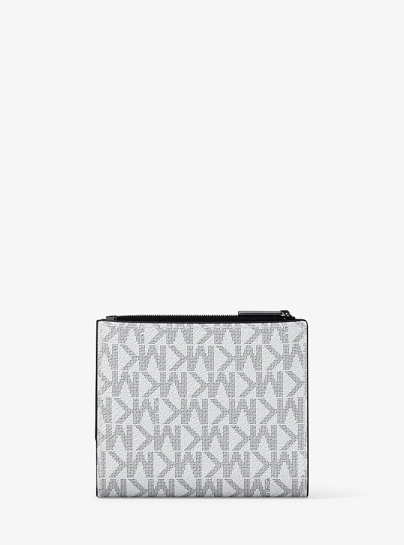 Portefeuille Hudson &agrave; logo Signature in BLANC &Eacute;CLATANT | Michael Kors