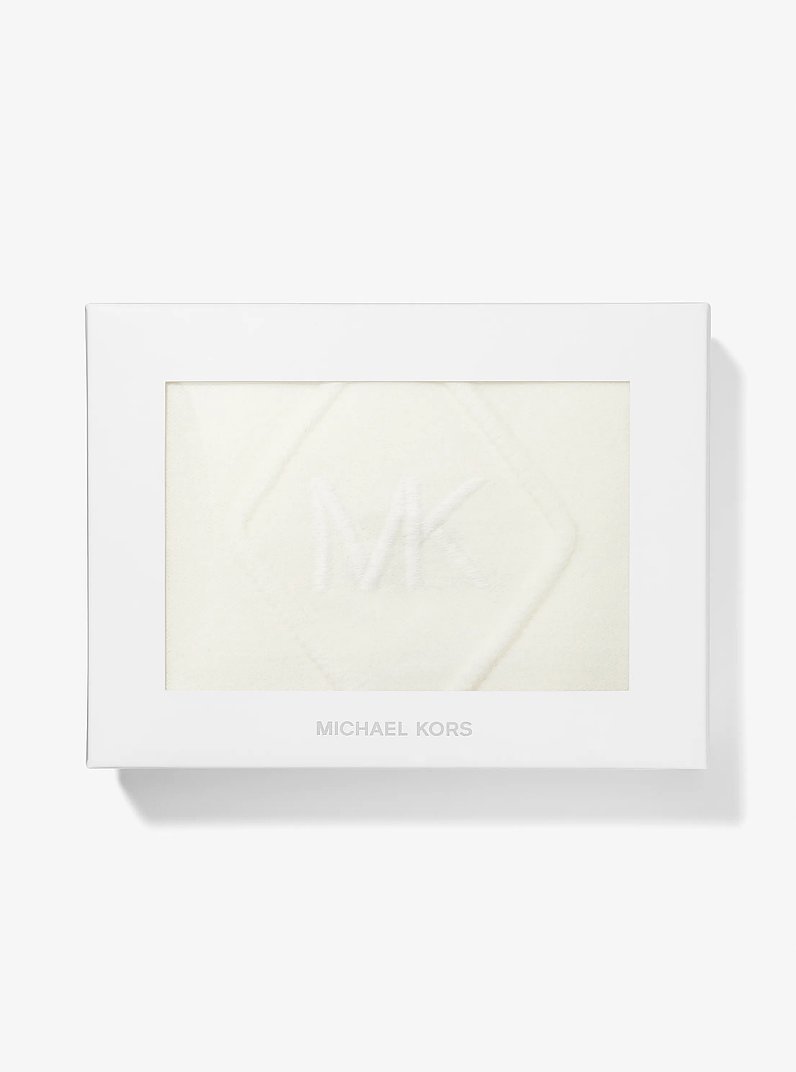 Cable Knit Baby Blanket in CREAM | Michael Kors