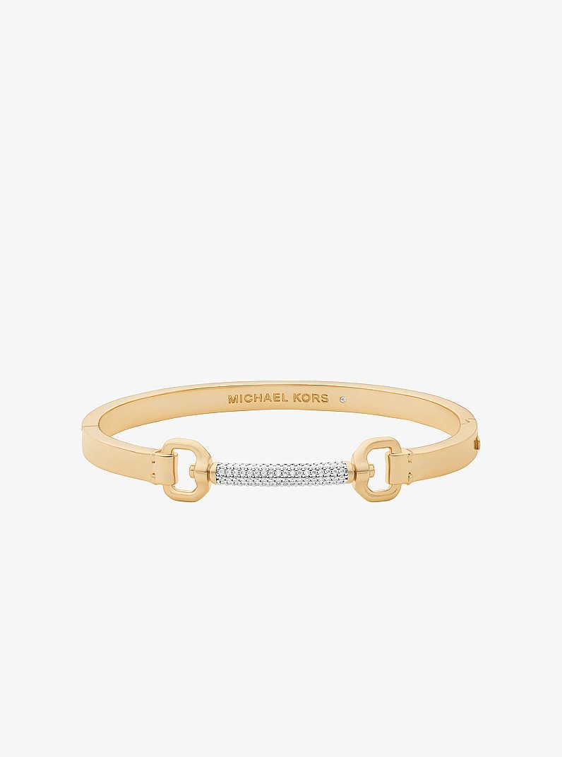 Pav&eacute; Horsebit Bangle in DORADO | Michael Kors