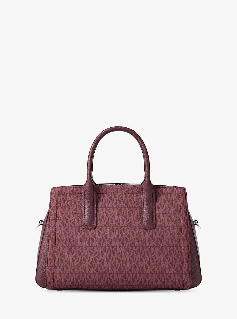 Laila Medium Signature Logo Satchel in SMOKEY ROSE - Sale