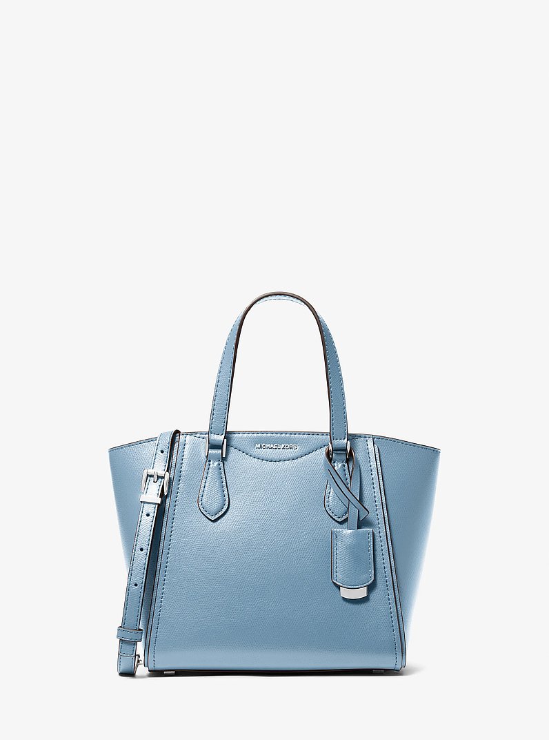 Taryn Small Leather Convertible Crossbody Bag in CHAMBRAY | Michael Kors