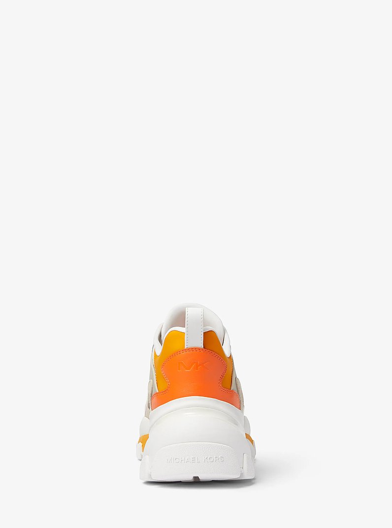 Basket Nick en cuir et daim