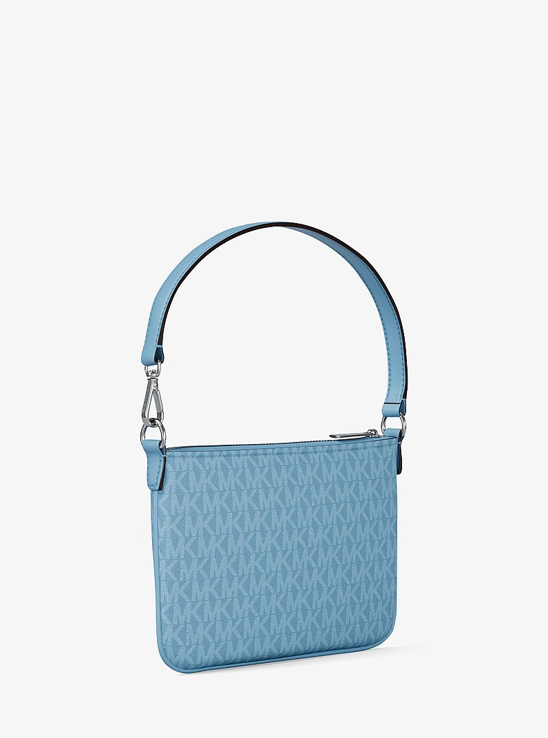 Jet Set Small Signature Logo Convertible Wristlet in LIGHT SKY | Michael Kors