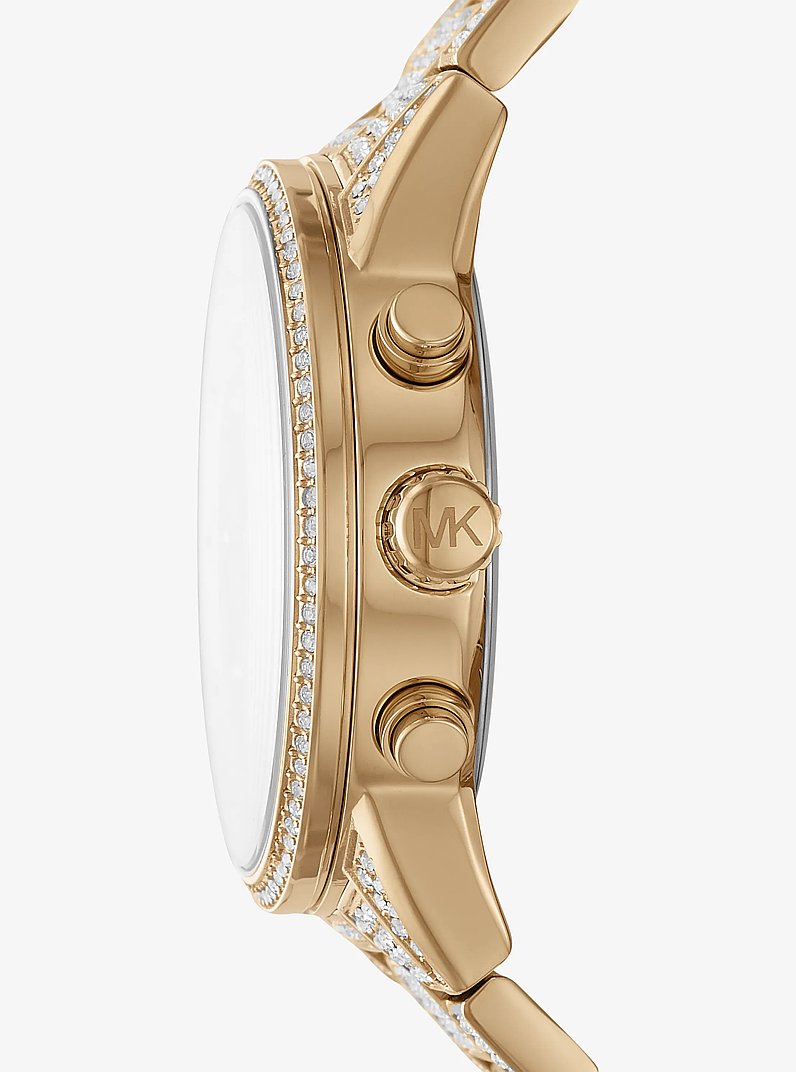 Reloj Ritz en tono dorado con pav&eacute; in DORADO | Michael Kors