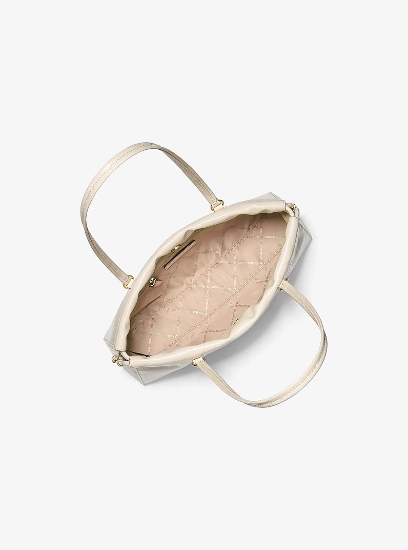 Petit sac &agrave; &eacute;paule Matilda cintr&eacute; in CR&Egrave;ME L&Eacute;GER | Michael Kors