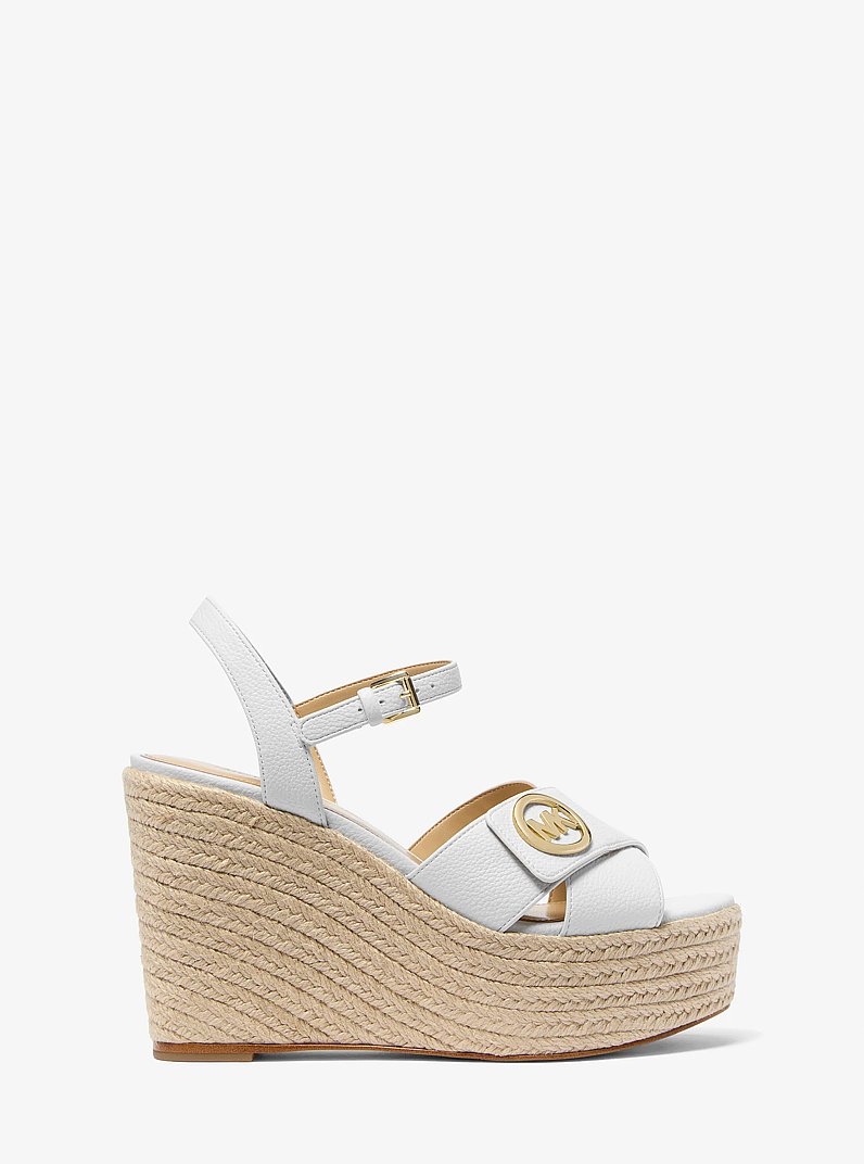 Hannah Wedge Sandal in OPTIC WHITE | Michael Kors