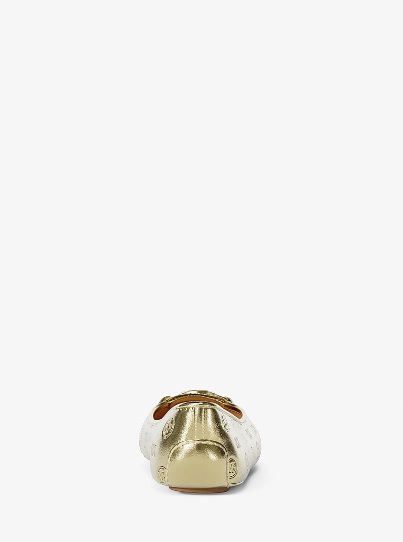 Fulton Metallic Logo Debossed Moccasin
