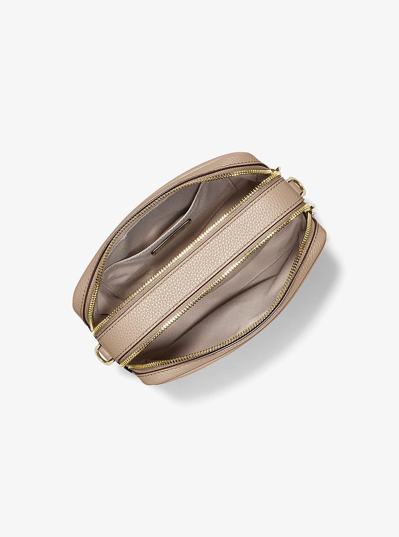 Bryant Medium Pebbled Leather Camera Crossbody Bag in BIRCH | Michael Kors
