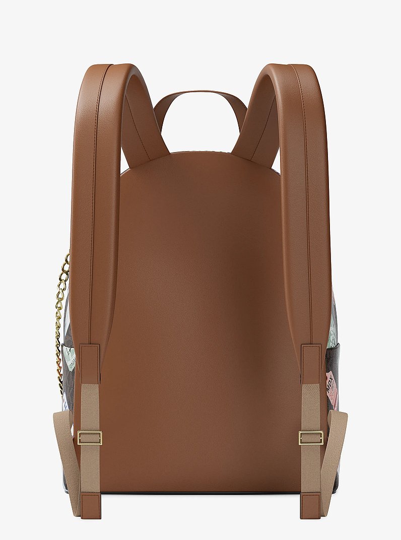 Sac &agrave; dos Slater de taille moyenne &agrave; imprim&eacute; &agrave; logo Signature in BRUN | Michael Kors