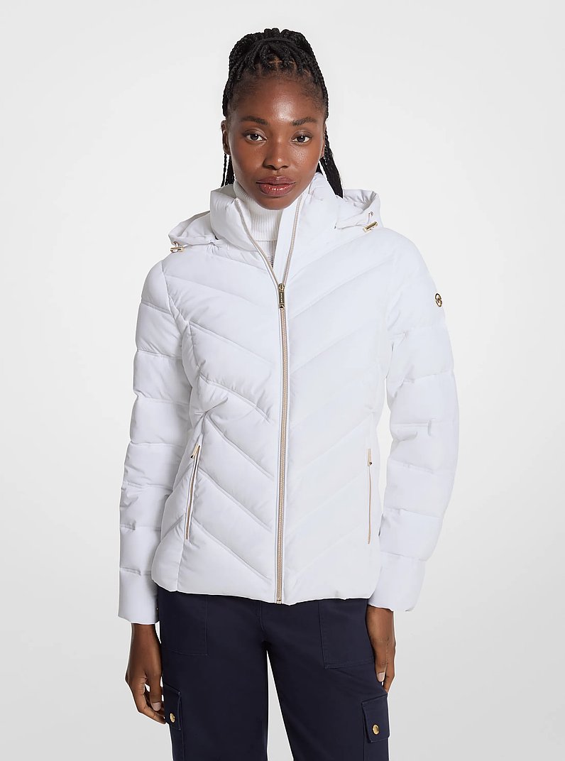 Packable Quilted Puffer Jacket in WHITE | Michael Kors