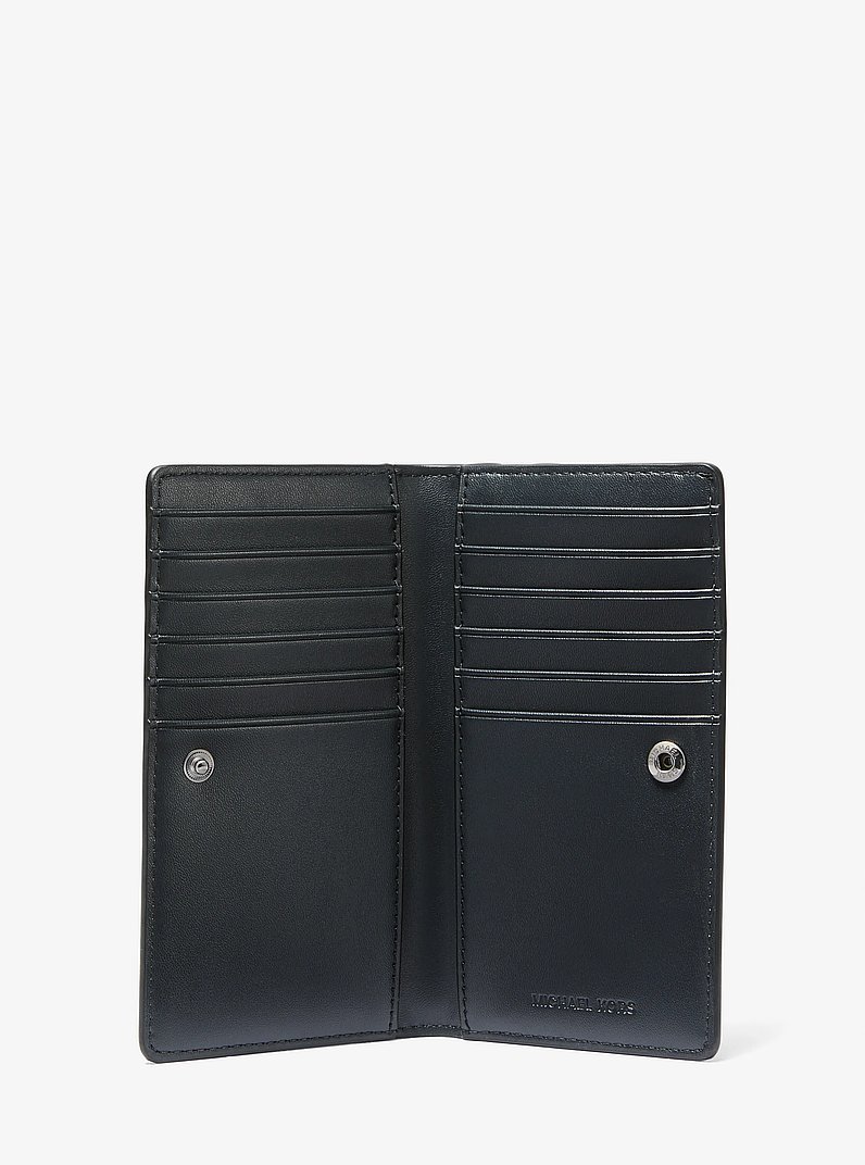 Cooper Large Logo Bi-Fold Card Case in AMIRAL/BLEU P&Acirc;LE | Michael Kors