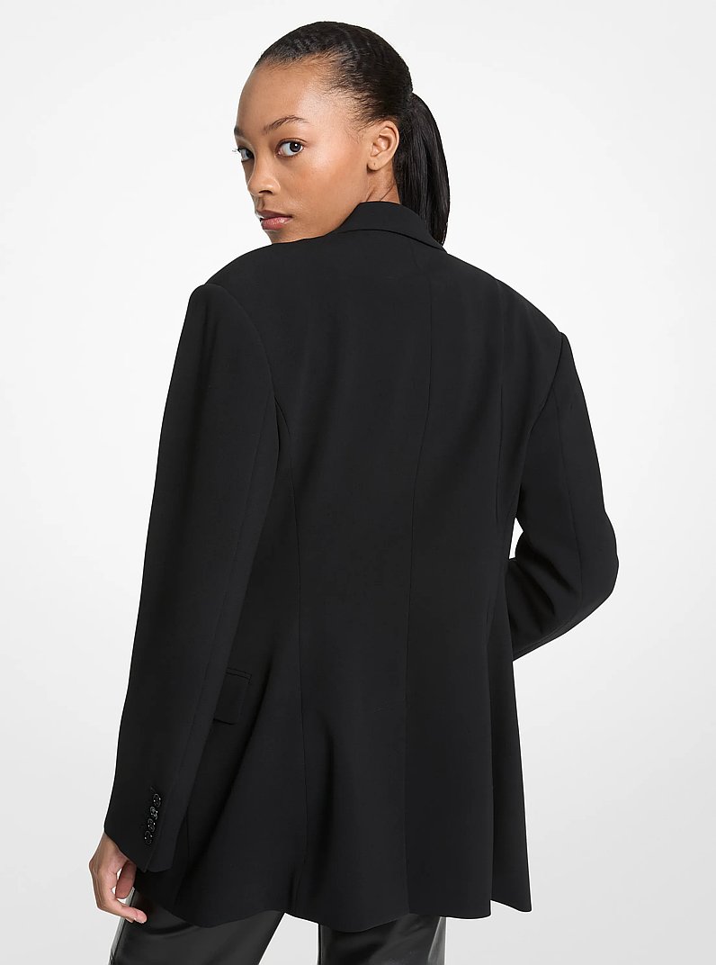 Blazer de crep&eacute; in NEGRO | Michael Kors