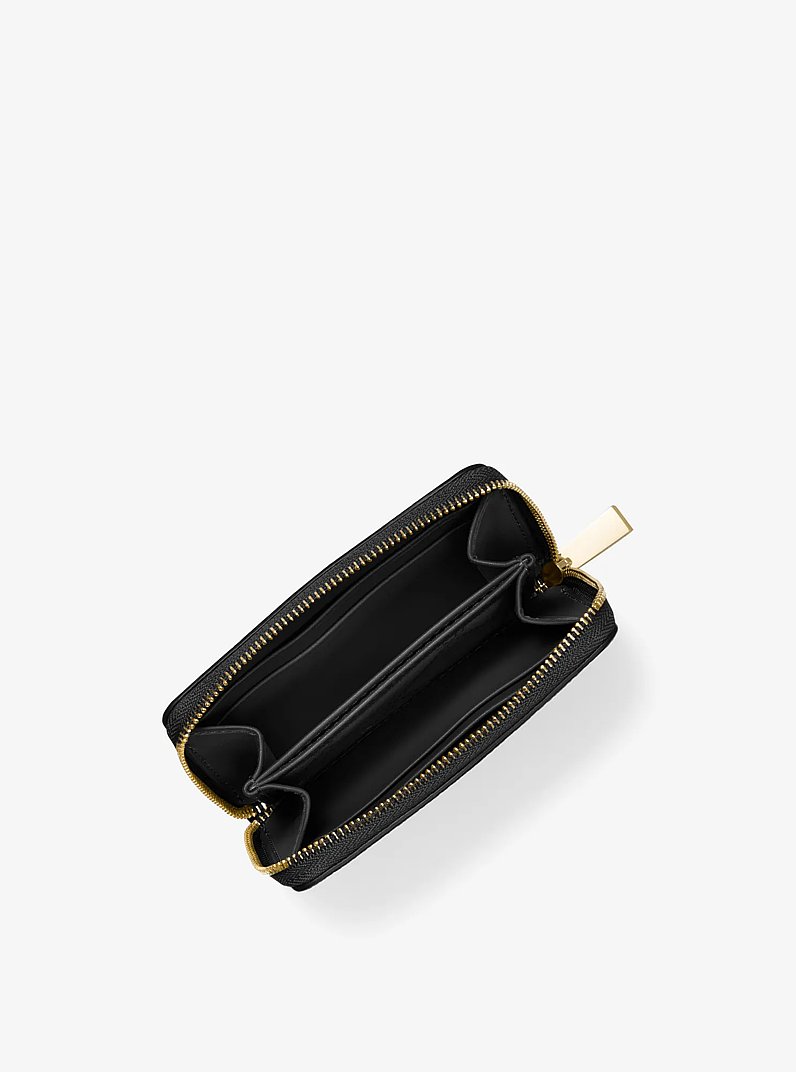 Small Pebbled Leather Wallet in BLACK | Michael Kors