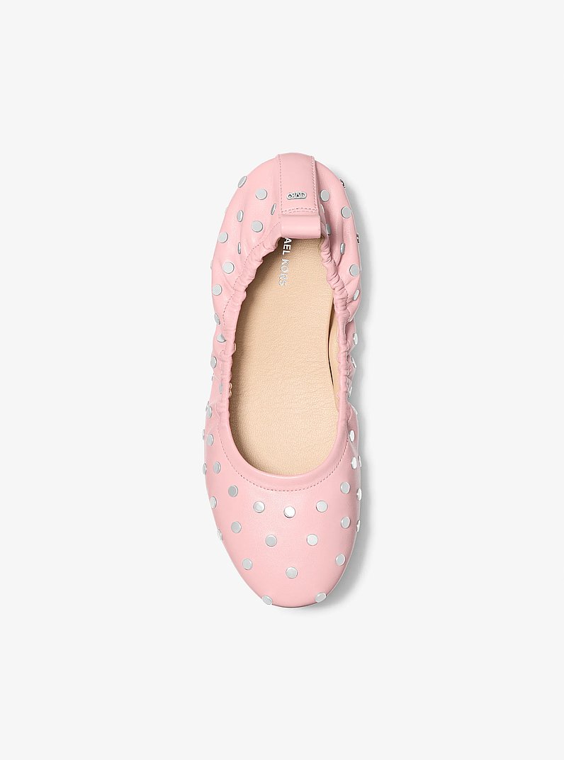 Amy Studded Leather Ballet Flat in SMOKEY ROSE | Michael Kors