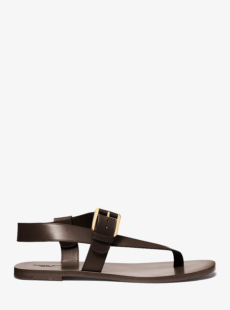 Penelope Leather Sandal in ESPRESSO | Michael Kors