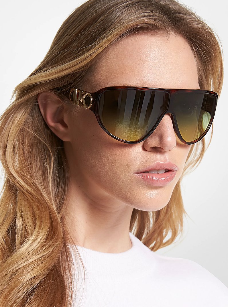 Empire Shield Sunglasses in TORTOISE | Michael Kors