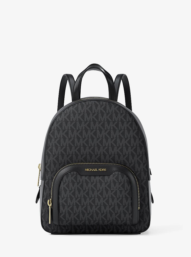 Jaycee Extra-Small Signature Logo Backpack in BLACK | Michael Kors