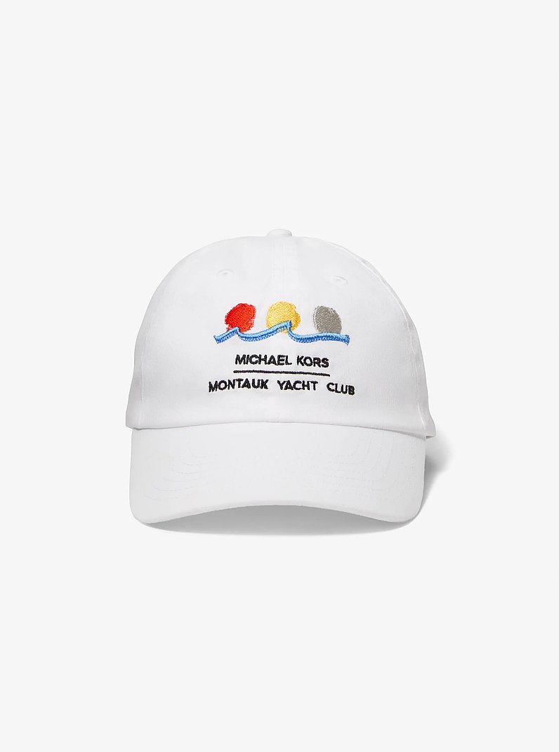 Gorra de b&eacute;isbol de algod&oacute;n Michael Kors x Montauk Yacht Club in BLANCO | Michael Kors