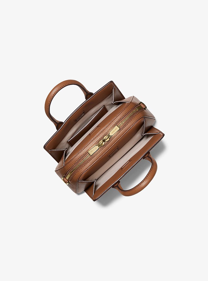 Laila Extra-Small Leather Crossbody Bag in LUGGAGE | Michael Kors