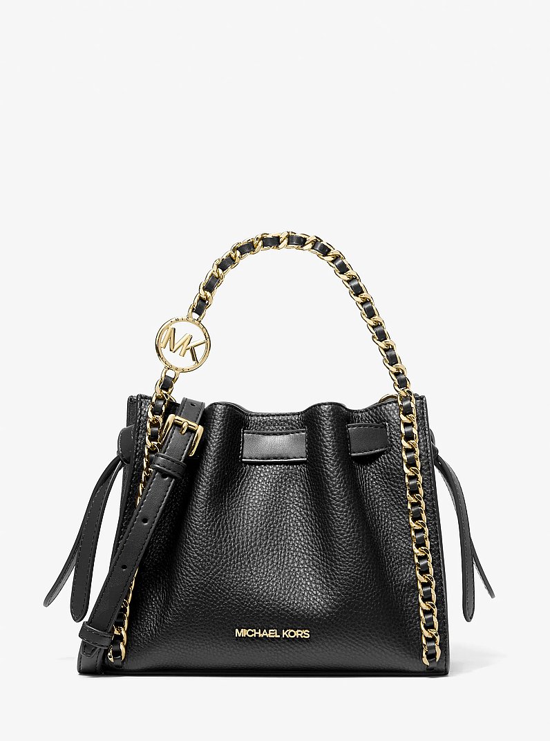 Petit sac &agrave; bandouli&egrave;re Mina &agrave; cha&icirc;ne in NOIR | Michael Kors