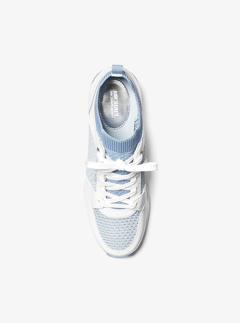 Sneaker Georgie in pelle e maglia testurizzata