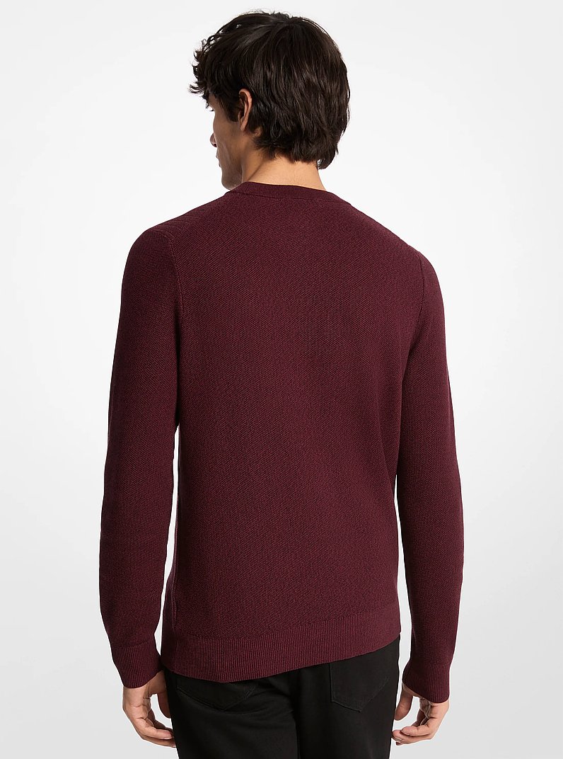 Cotton Moulin&eacute; Sweater in OXBLOOD | Michael Kors