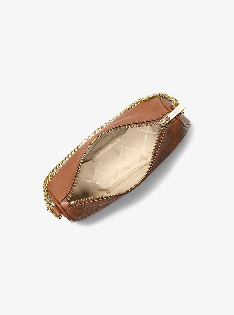 Carmela Medium Pebbled Leather Convertible Crossbody Bag in LUGGAGE | Michael Kors