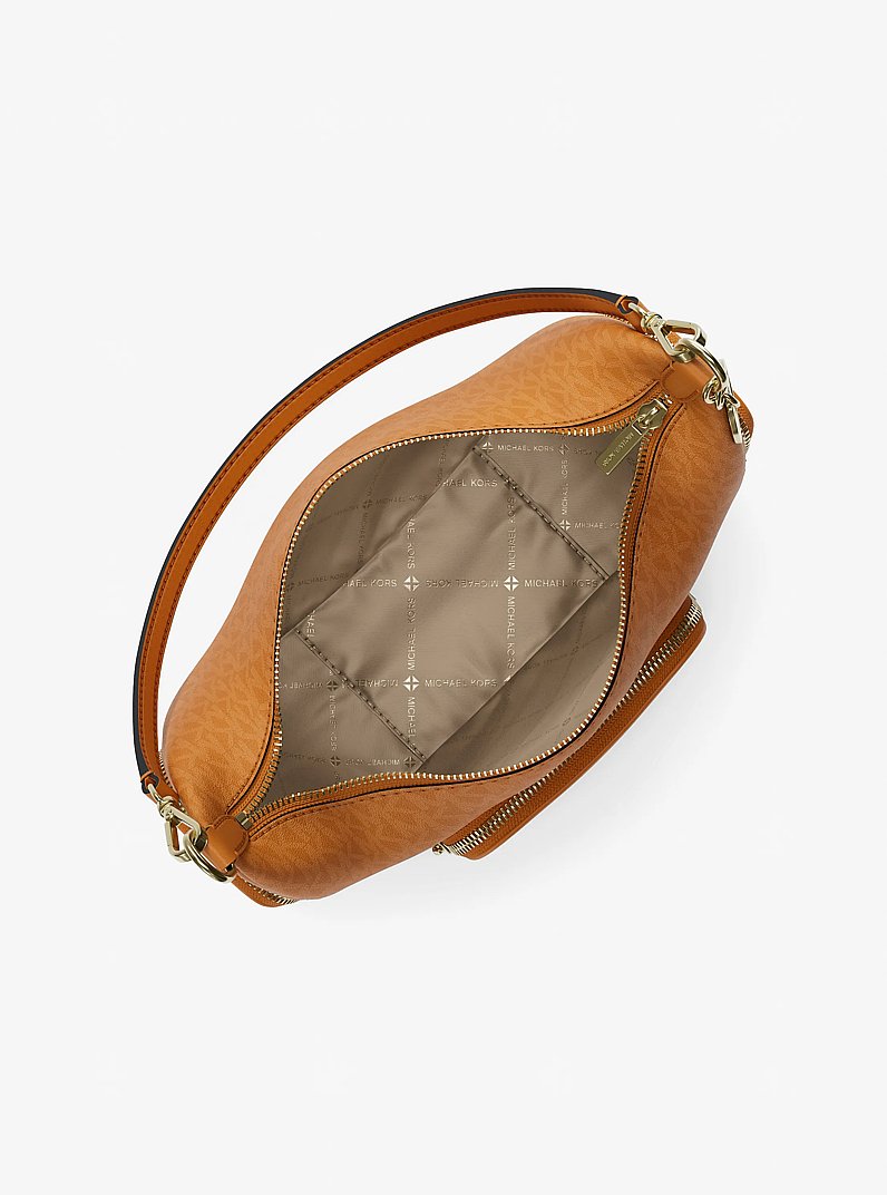 Sac &agrave; &eacute;paule convertible Merritt de taille moyenne &agrave; logo Signature in ORANGE ECLATANT | Michael Kors