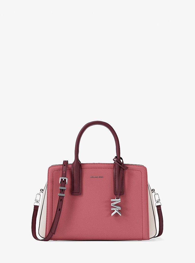 Laila Small Color-Block Leather Satchel in ROSEWOOD MULTI | Michael Kors