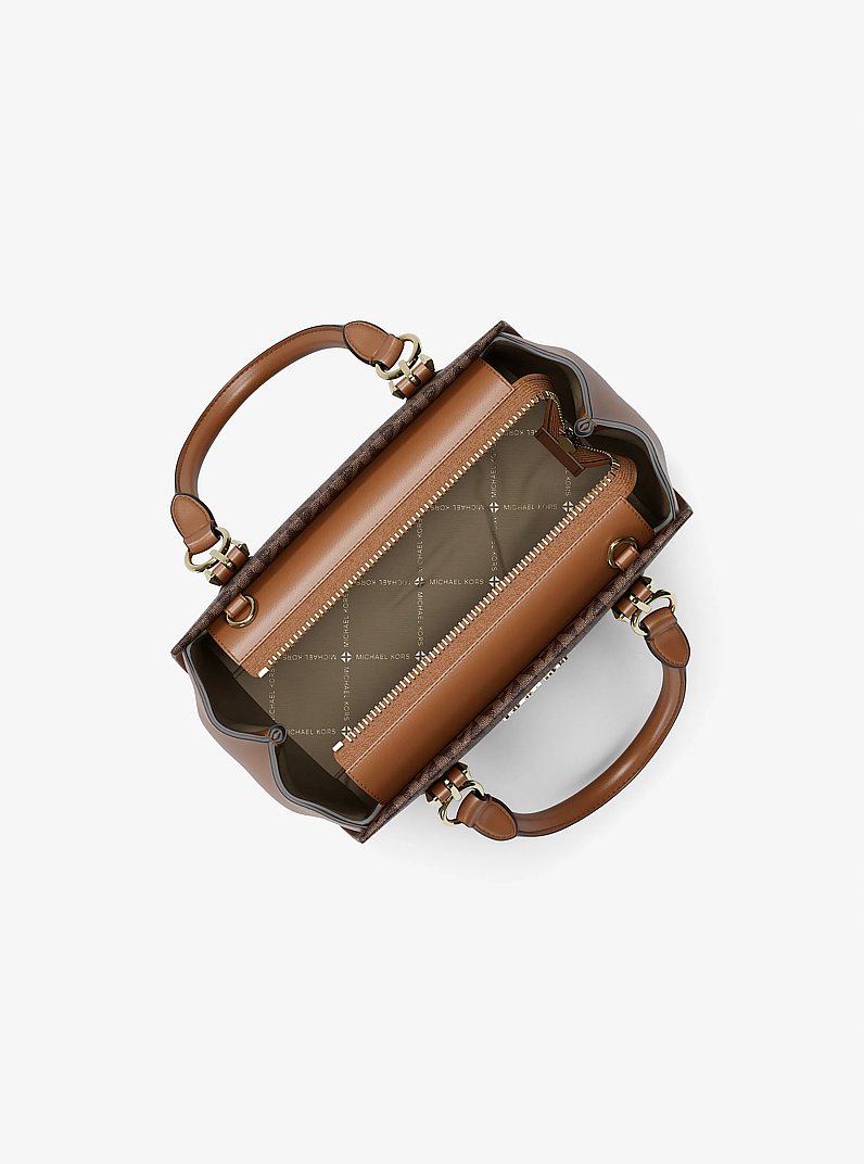 Bolso messenger Marilyn peque&ntilde;o con logotipo exclusivo in MARR&Oacute;N | Michael Kors
