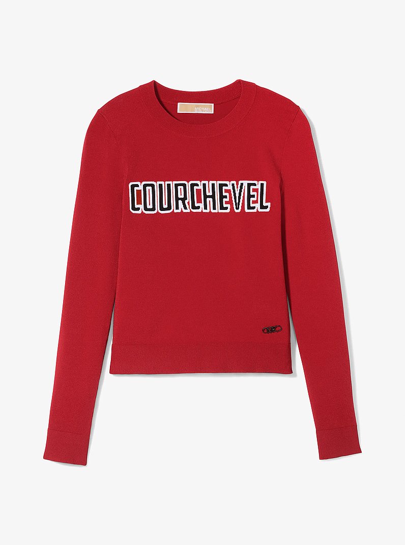 Courchevel Knit Sweater in CRIMSON | Michael Kors