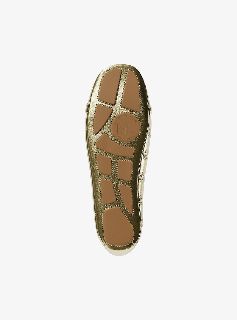 Fulton Metallic Logo Debossed Moccasin