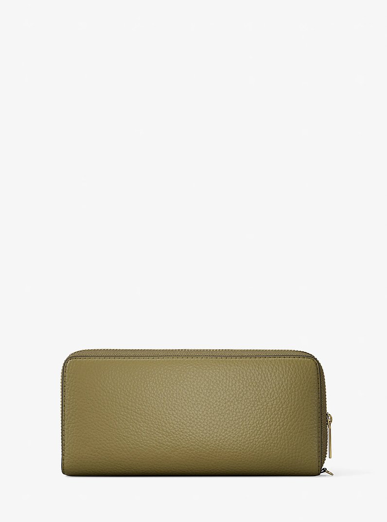 Billetera Jet Set Travel grande de piel granulada in OREGANO | Michael Kors