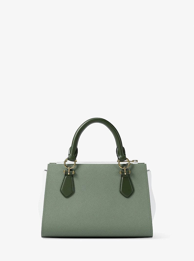 Marilyn Small Color-Block Saffiano Leather Messenger Bag in MOSS MULTI | Michael Kors