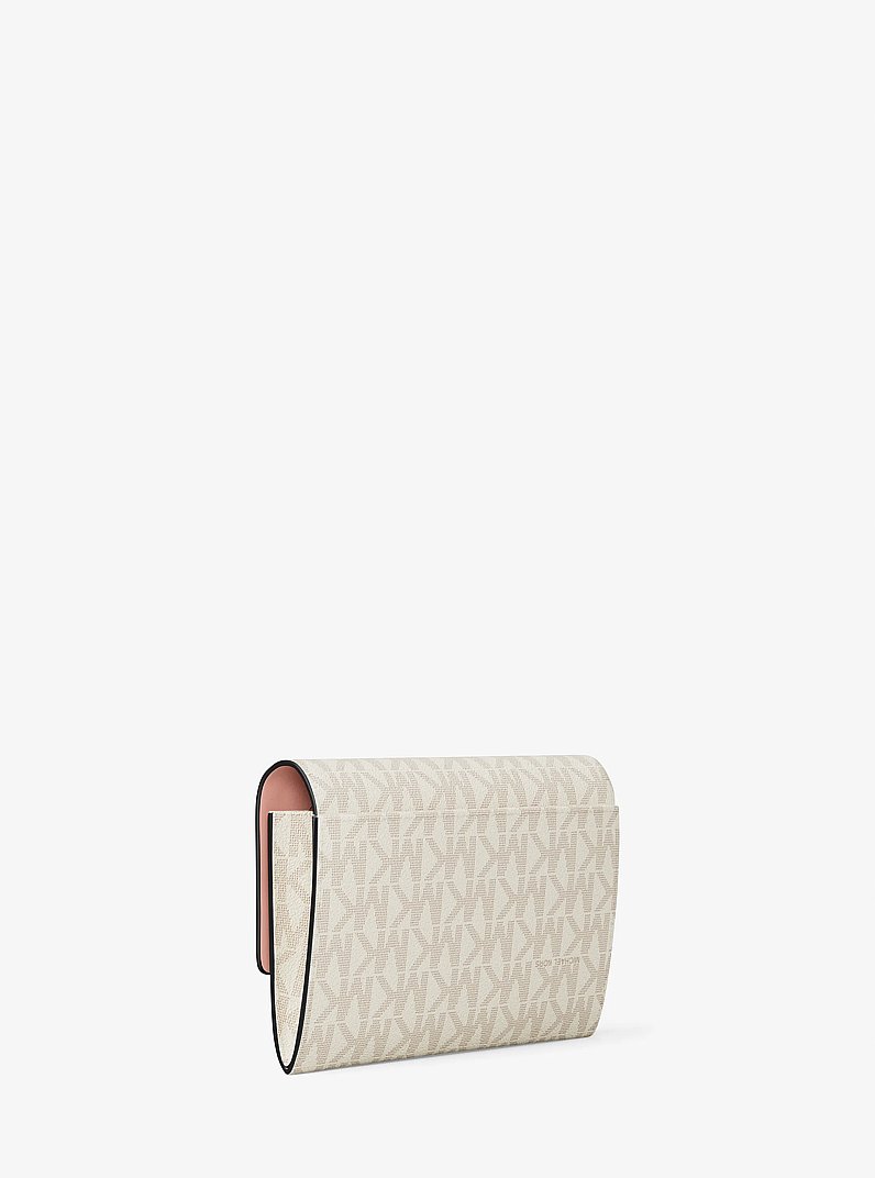 Jet Set Medium Signature Logo 2-in-1 Wallet in PWD BLSH MLT | Michael Kors