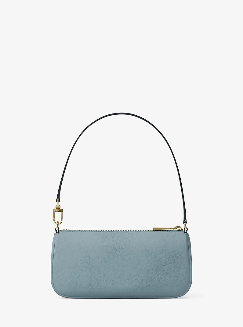 Zoe Small Suede Convertible Pochette in CHAMBRAY | Michael Kors
