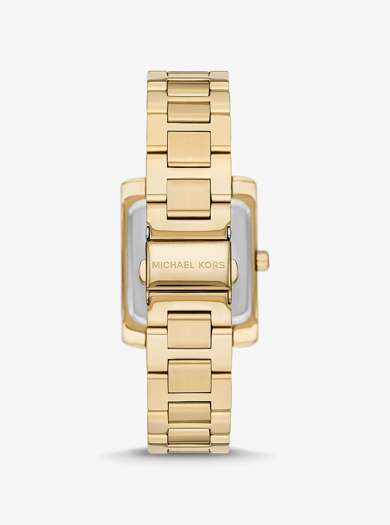 Oversized Emery Pav&eacute; Gold Tone Watch in GOLD | Michael Kors