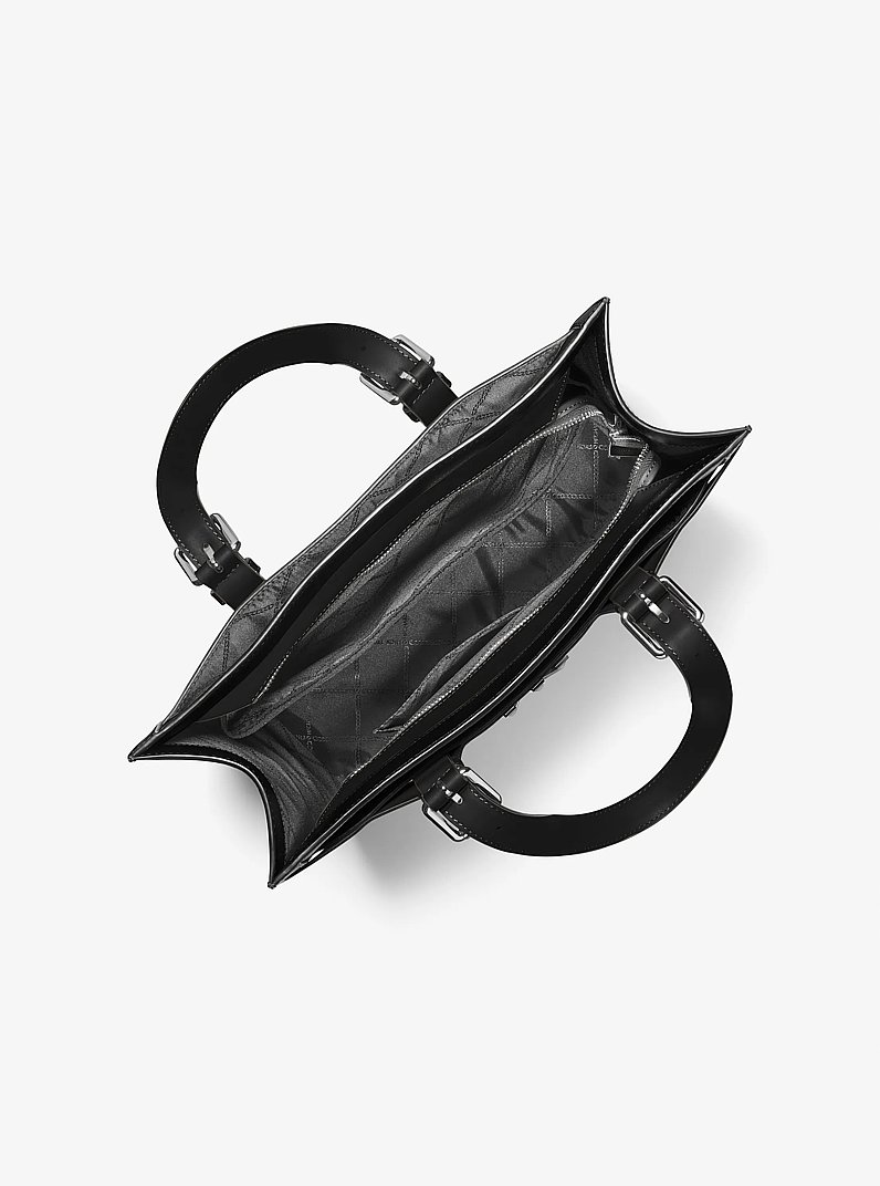 Borsa tote Hudson in pelle martellata in NERO | Michael Kors