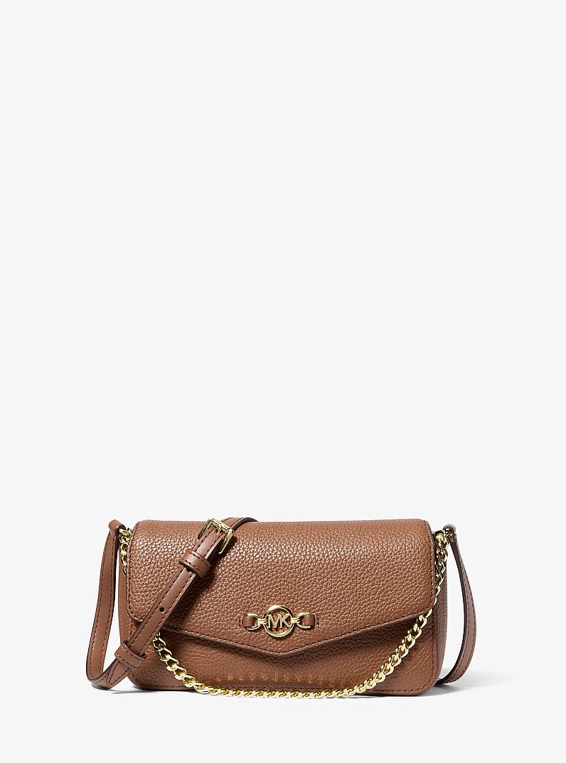 Kacey Extra-Small Pebbled Leather Crossbody Bag in LUGGAGE | Michael Kors