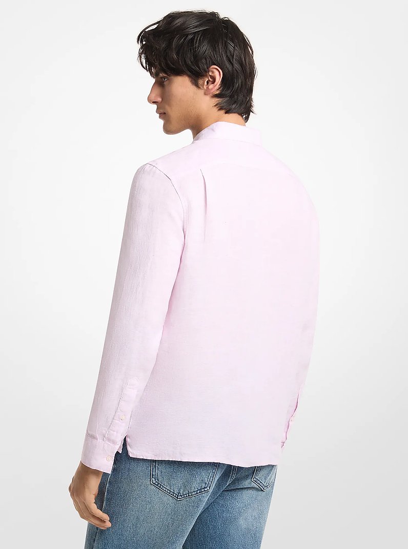 Classic-Fit Linen Shirt in LT BOUQUET | Michael Kors
