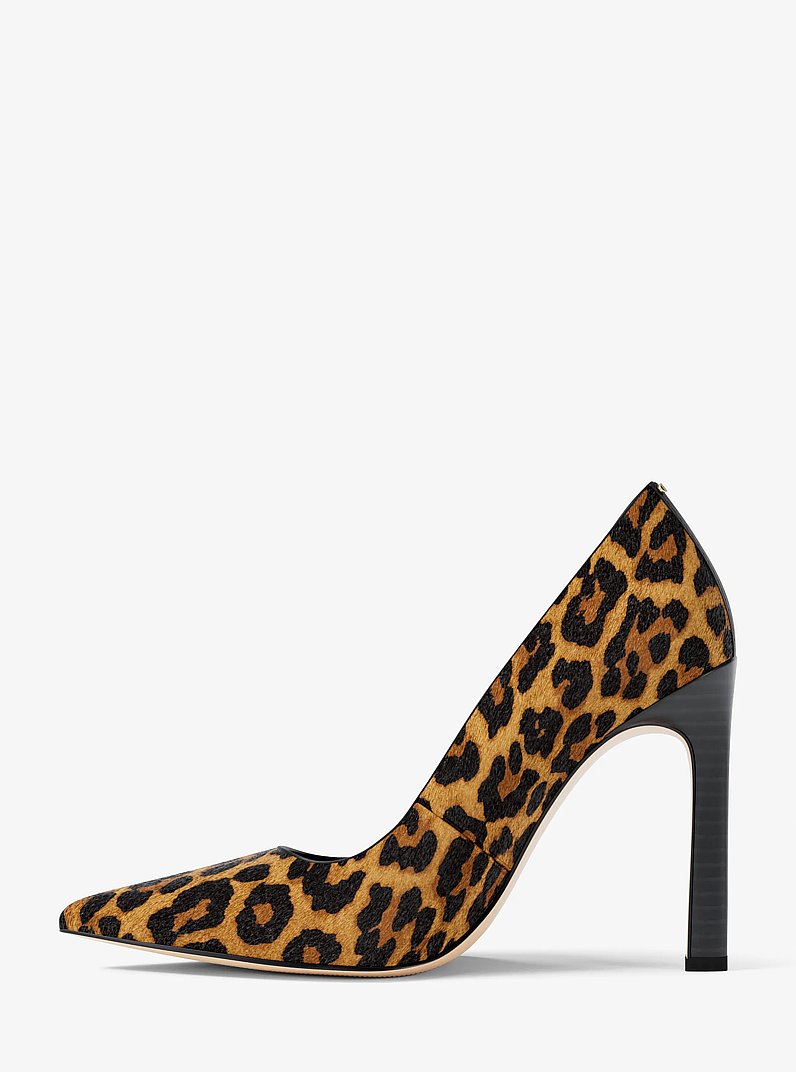 Amara Leopard Print Calf Hair Pump in MARIGOLD | Michael Kors