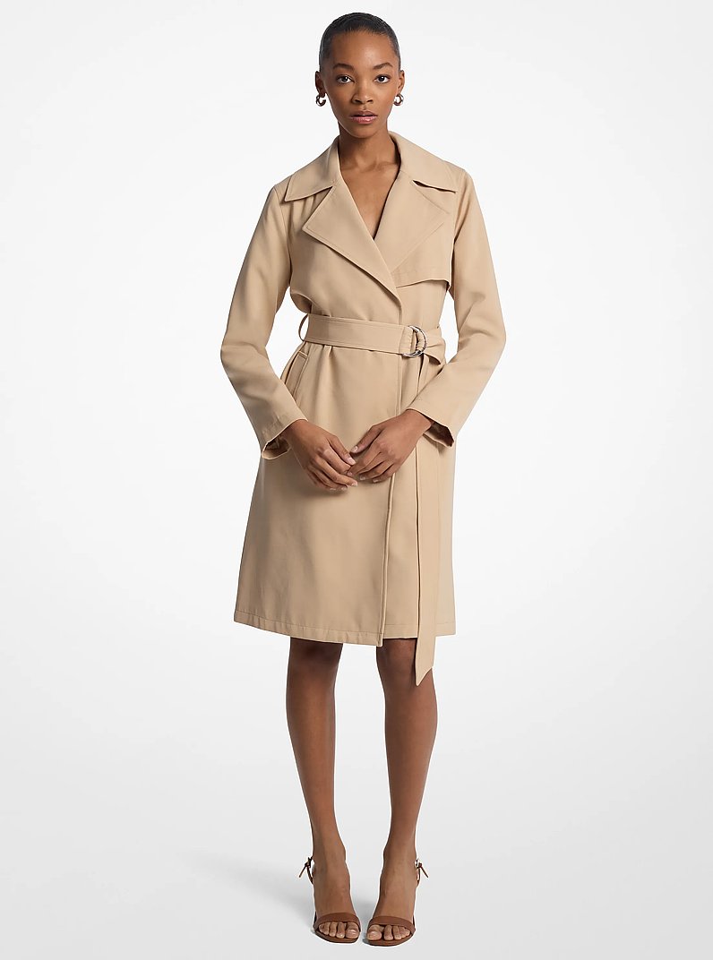 Cotton Blend Trench Coat in BUFF | Michael Kors