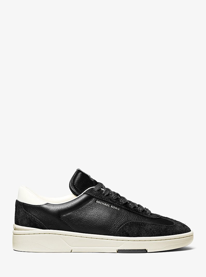 Wilton Leather and Suede Sneaker in BLACK | Michael Kors