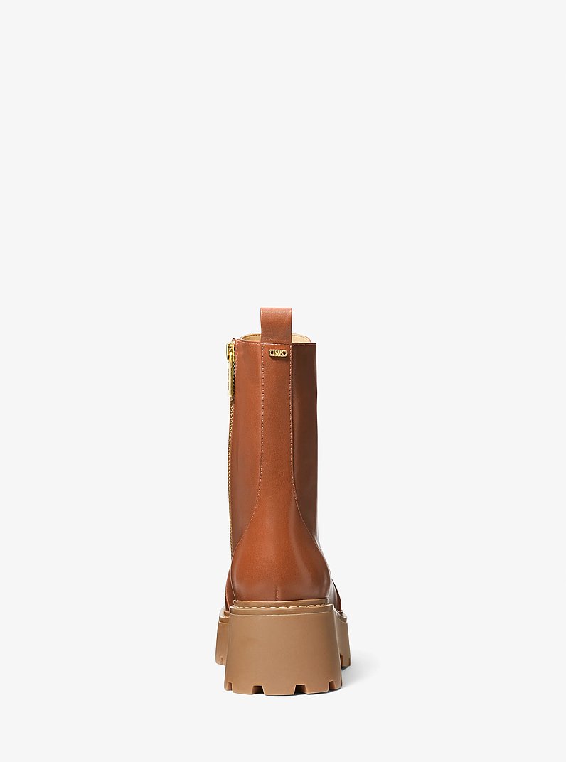 Blake Leather Combat Boot in LUGGAGE | Michael Kors
