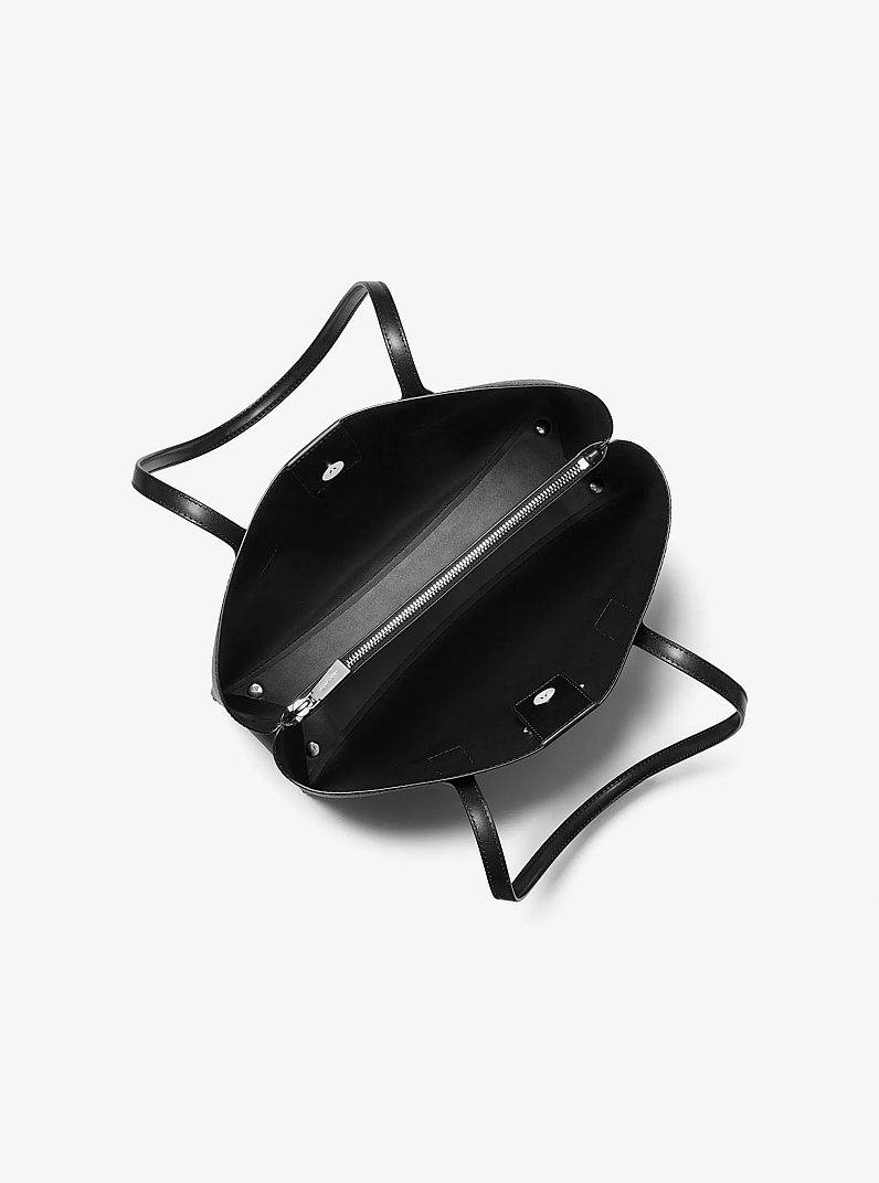 Ruthie Medium Signature Logo Tote Bag in BLACK | Michael Kors