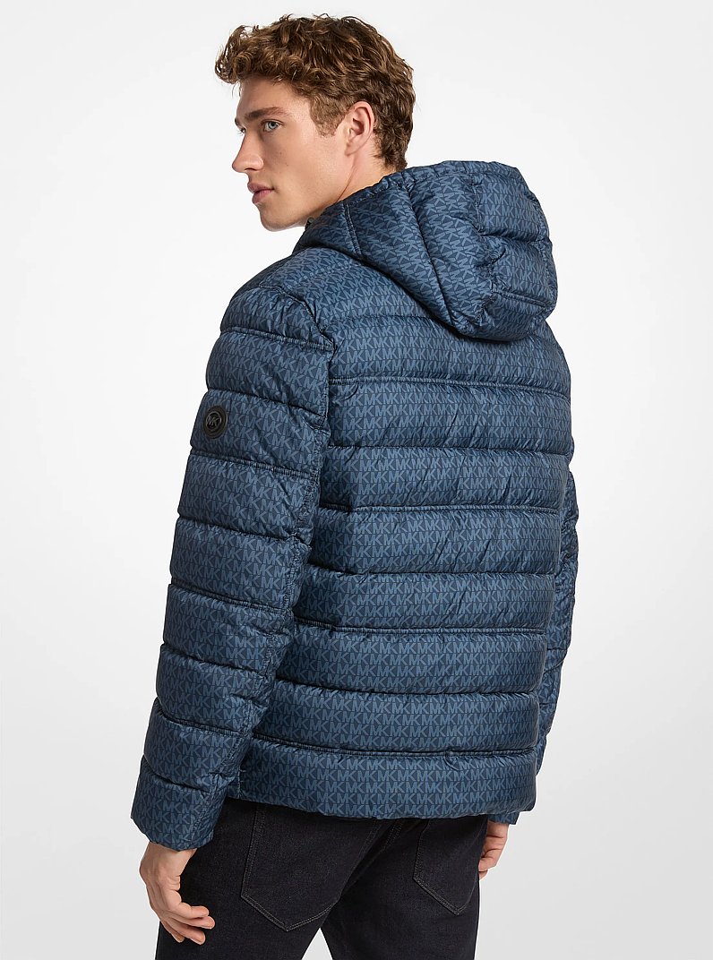 Signature Logo Reversible Jacket in MIDNIGHT | Michael Kors