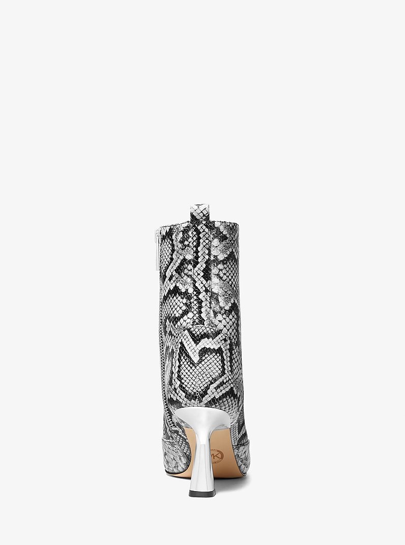 Bottine Clara en cuir effet serpent en relief